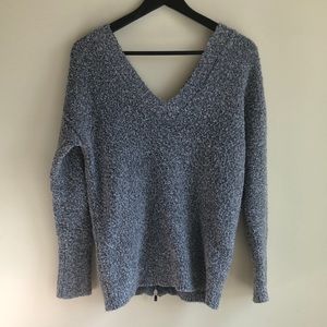 DYNAMITE | fuzzy v-neck sweater